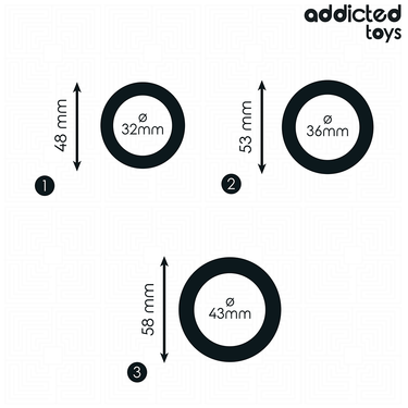 Set Anelli in Silicone Addicted Toys per Prestazioni e Controllo